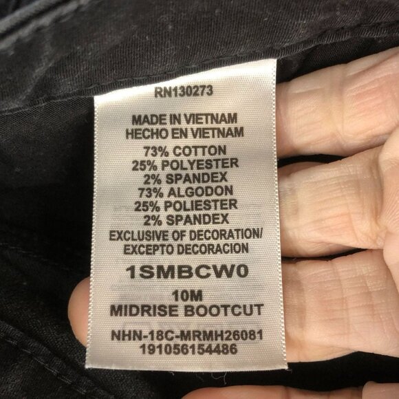 Riders By Lee Womens Jeans Size 10M Black Denim Midrise Bootcut Stretch Casual - Picture 4 of 11